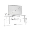 Comoda TV, Decortie, Otis, 160 x 45 x 35.6 cm, pal melaminat, mocha/alb