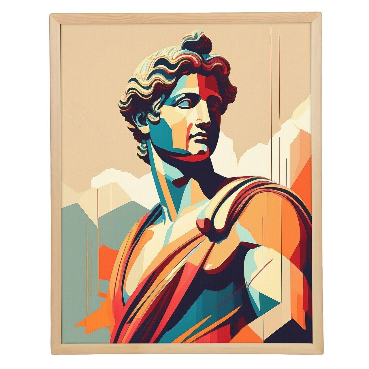 Tablou decorativ, Cc-D-Ah-1014 45 x 60, Canvas, Cadru: 100% LEMN (Grosime: 18 mm), Multicolor - view 2