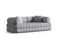 Canapea extensibila 3 locuri, Kemi, Cosmopolitan Design, 206x95x70 cm, tesatura boucle, gri