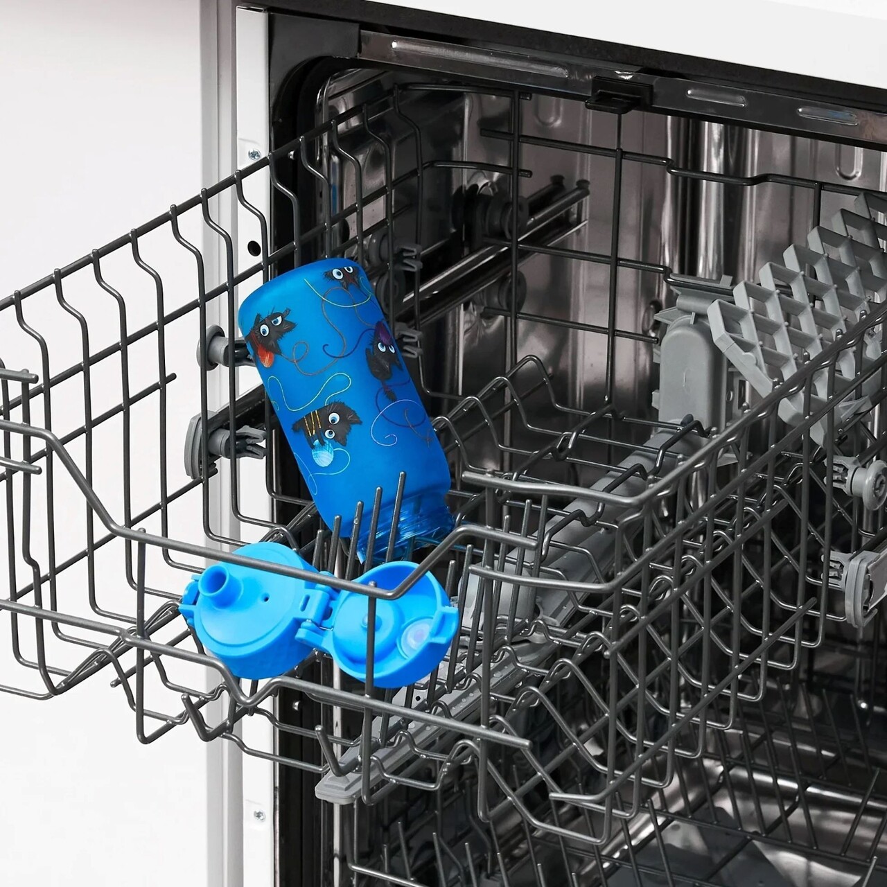 Sticla apa pentru copii, recyclon, 350ml, Cats - Ion8 - imagine 9