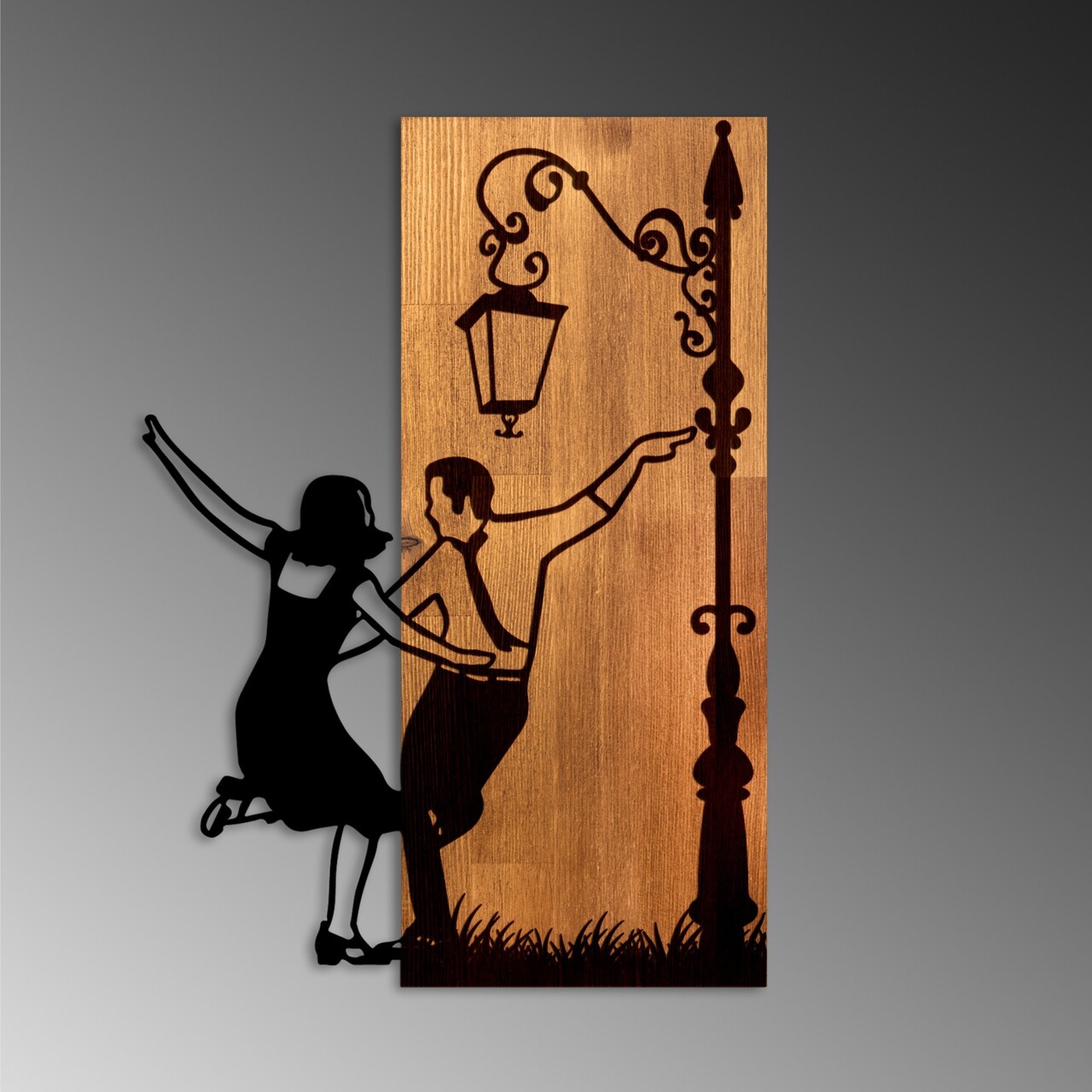 Decoratiune de perete, La La Land, Lățime: 42 cm, Nuc / Negru - view 6