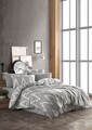 Lenjerie de pat dubla, Olivia - Grey, Eponj Home, 65% bumbac/35% poliester