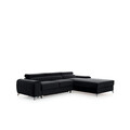 Coltar extensibil dreapta 3 locuri ELTAP, RT-06VE, Grayson, 278x205x92 cm, lemn/poliester, gri inchis