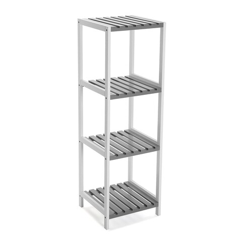 Organizator baie cu 4 rafturi Ellis, Versa, 34 x 33 x 110 cm, MDF/metal
