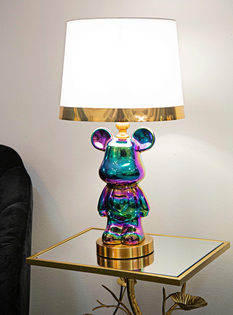 Lampa de masa Bear, Mauro Ferretti, Ø30 x 54 cm, 1 x E27, 40W, ceramica/fier, multicolor