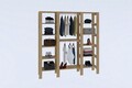 Dulap pentru haine, Puqa Design, City, 161.4x180x33.6 cm, PAL, Maro