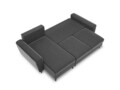 Coltar extensibil reversibil 4 locuri, Moghan, Micadoni Home, BL, 241x145x88 cm, catifea, gri deschis