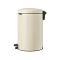 Cos de gunoi cu pedala, Brabantia, NewIcon, 20 L, 38x29x46.7 cm, otel, bej