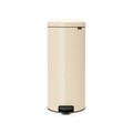 Cos de gunoi cu pedala, Brabantia, Icon Almond, 30 L, inox, crem