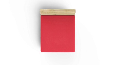 Cearceaf cu elastic pat dublu (fr) (es), vermilion, patik, bumbac