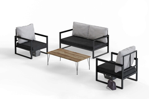 Set mobilier de gradina, dragon, mtlknp001, antracit