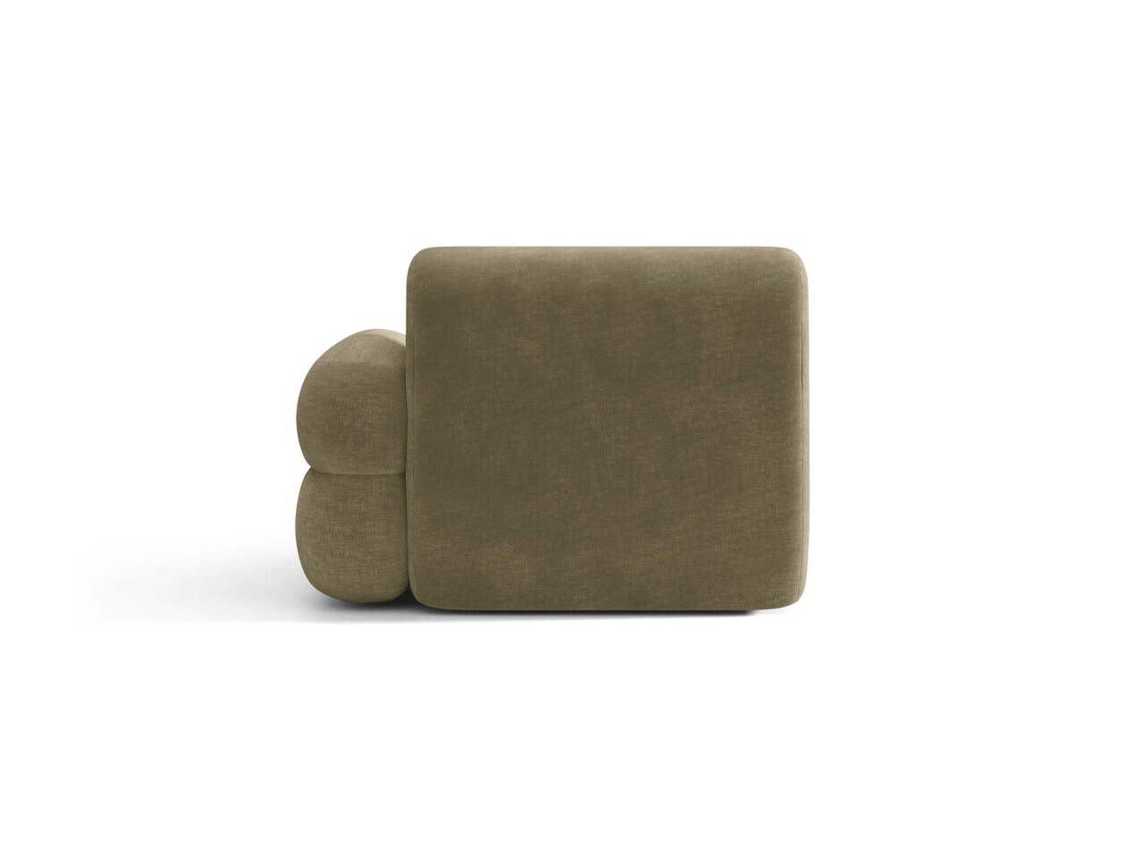 Sezlong living dreapta, Neo, Micadoni Home, 110x165x83 cm, tesatura Chenille, verde oliv deschis — imaginea 4