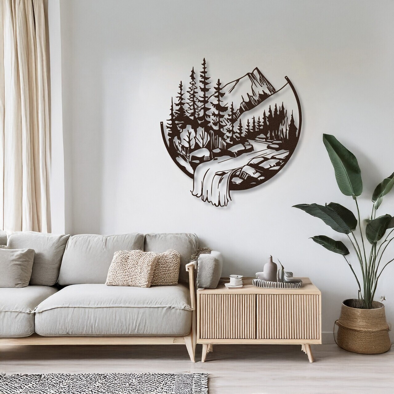 Decoratiune de perete, DCV-1053-MT, Dimensiune: 60 x 60 cm, Negru — imaginea 2