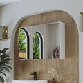 Dulap de baie cu oglindă, Hanah Home, 2201, 90x60x14.2 cm, MDF, Alb