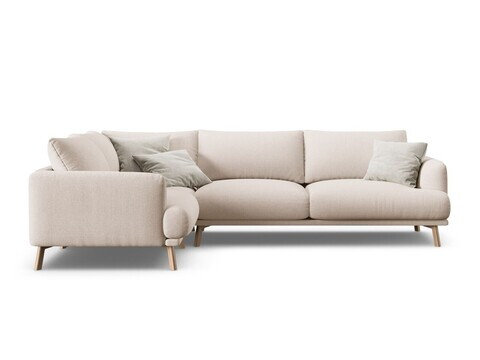 Coltar stanga 4 locuri, Naomi, Micadoni Home, 280x195x75 cm, tesatura structurata, bej