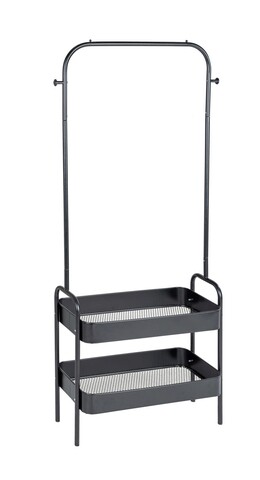 Suport pentru imbracaminte, wenko, kali, 75 x 30 x 165 cm, metal/polipropilena, negru