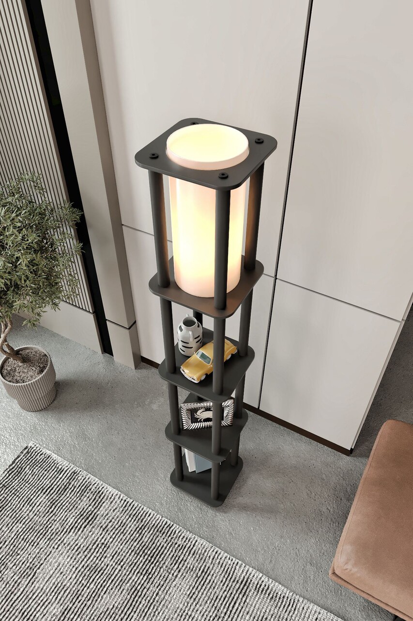 Lampadar, L'essentiel Maison, 666PTR1160, Negru - view 3