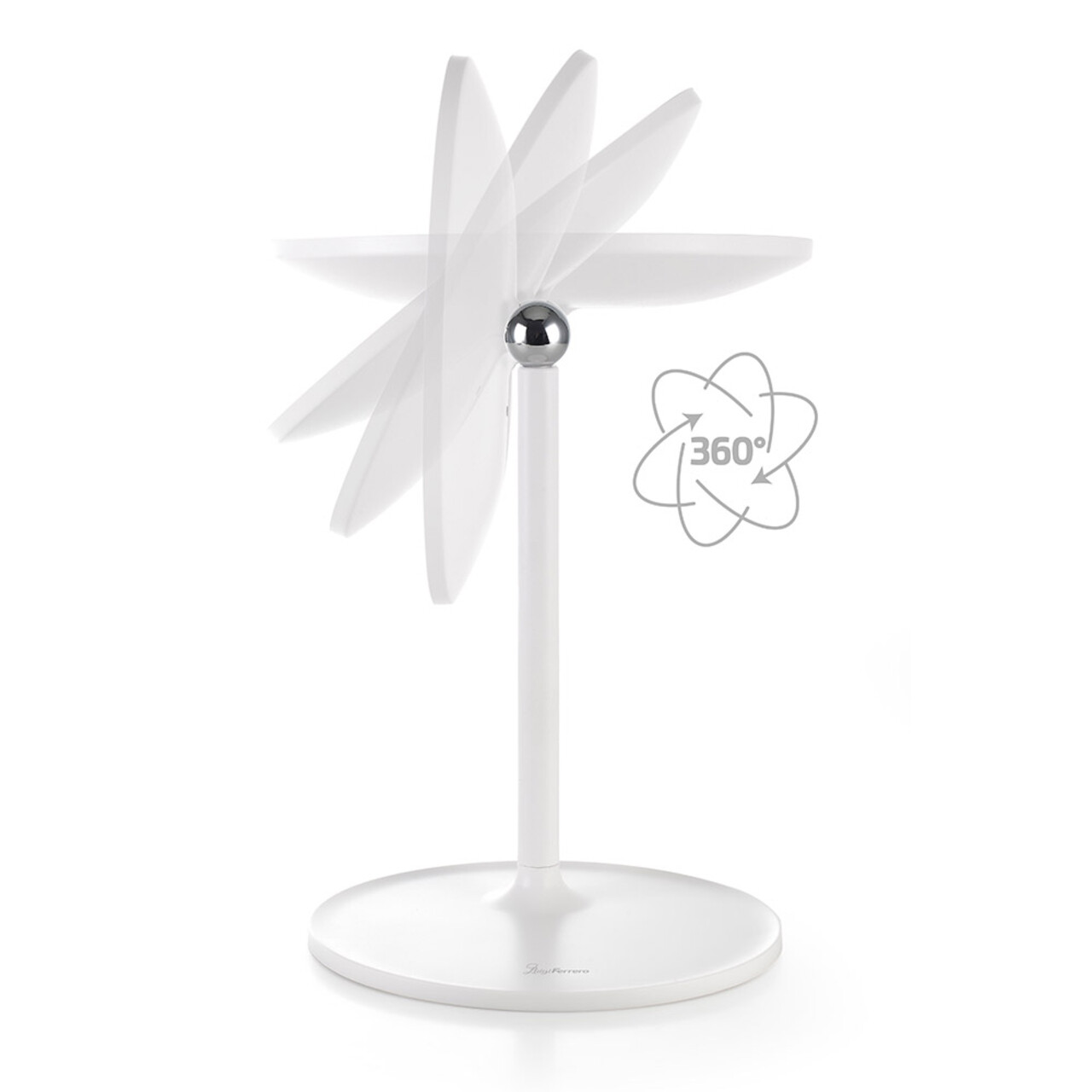 Oglinda cosmetica cu LED-uri, Luigi Ferrero, FR-801 Round, 20 cm, rotire 360 grade, 2000mAh - view 5