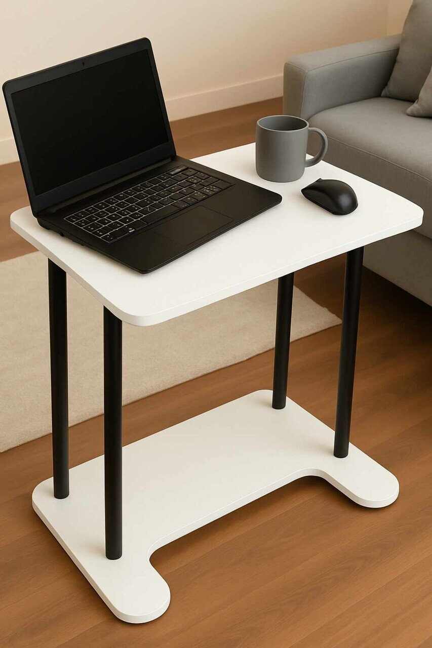 Masuta laptop, Hanah Home, Ck15, 60x65x35 cm, PAL, Alb