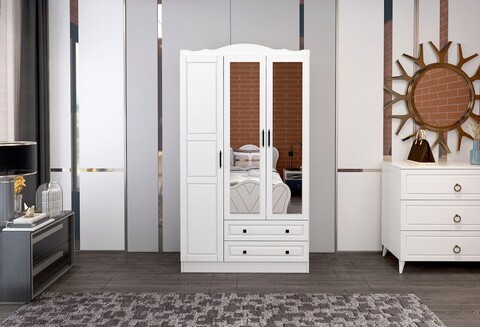 Dulap pentru haine, Glenevis, Bahar 603, 105x186x50 cm, Alb 105x186x50 imagine 2022