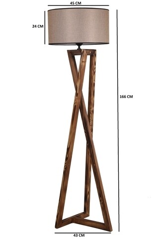 Lampadar, Luin, 8279-4, E27, 60 W, lemn/textil