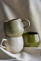Set 3 cani, Bloomingville, Addison, 10.5x10 cm, 500 ml, ceramica, verde