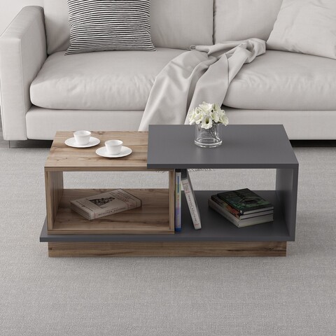 Masuta de cafea Consept, Inarch, 90x45x36 cm, antracit/natural Inarch