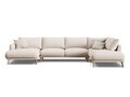 Coltar panoramic dreapta 6 locuri, Naomi, Micadoni Home, 365x235x75 cm, tesatura structurata, bej