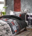 Lenjerie de pat pentru o persoana Young, 3 piese, 160x220 cm, 100% bumbac ranforce, Cotton Box, Rock, rosu