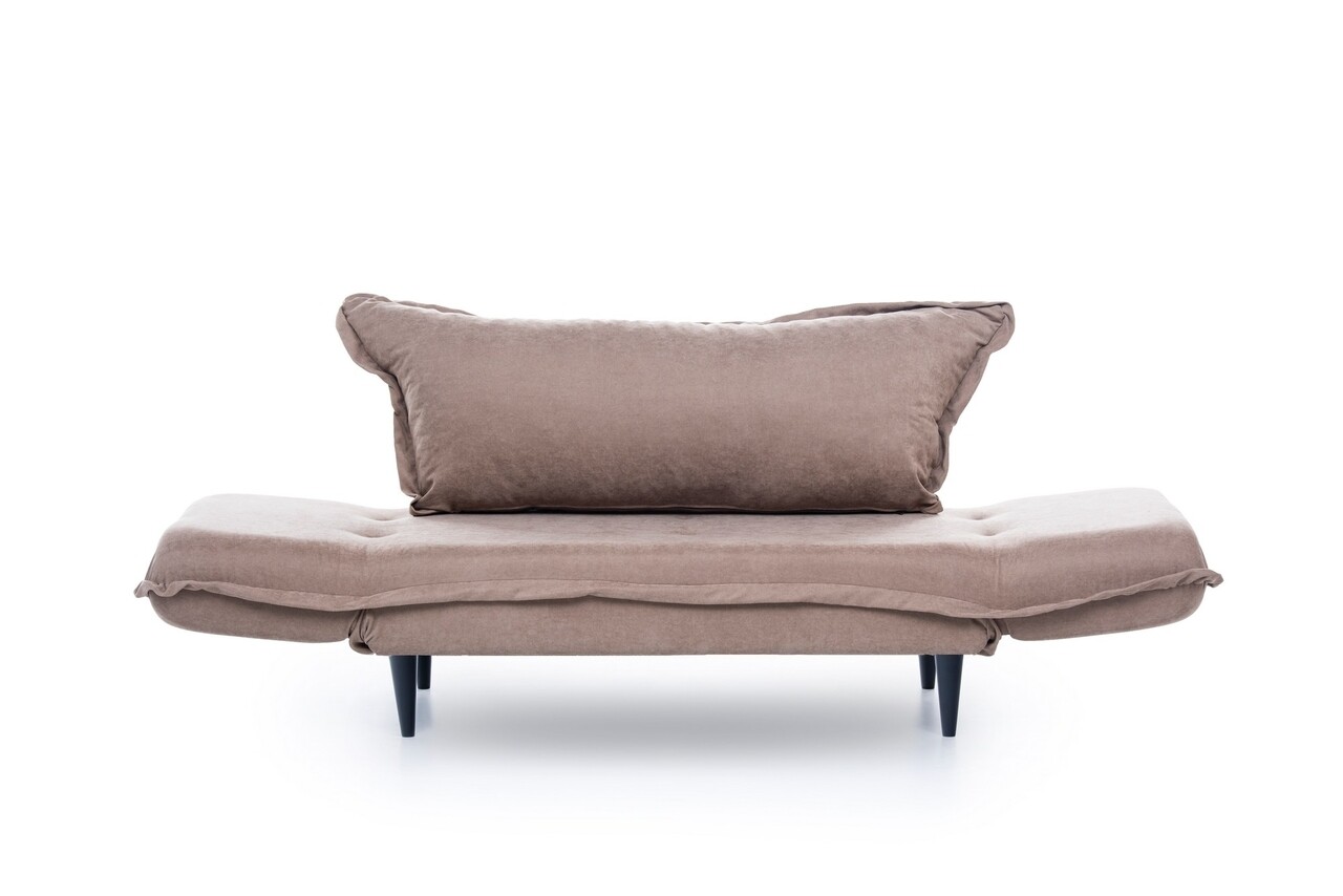 Canapea extensibila Vino Daybed, Futon, 3 locuri, 200x70 cm, metal, mink