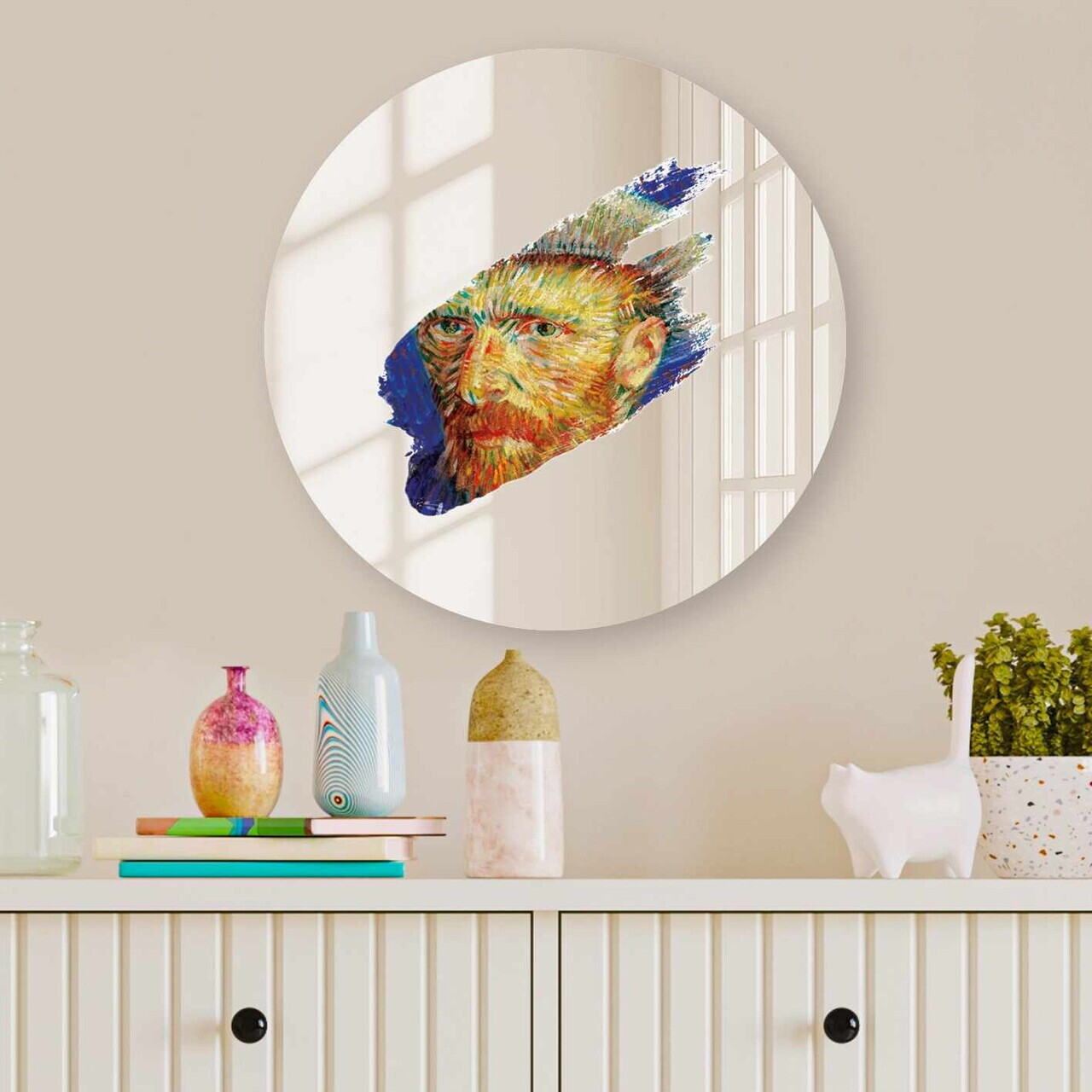 Oglinda decorativa AY11750 Sticla ø30 cm Multicolor
