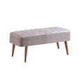 Banca, Vella, Vina 0701, 90x39x40 cm, PAL, Nuc / Gri