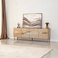 Comoda TV, Neostill, Leon, 180x59x35 cm, MDF , Bronz / Aur