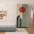 Dulap pentru haine, Vella, Lidya 2 -972, 90x192x52 cm, PAL, Sonomo