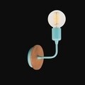 Aplica de perete Star, Maison in Design, 1 x E27, 100W, albastru