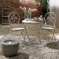 Scaun pentru gradina Lille Mosaic, Decoris, 46x39.5x91.5 cm, gri