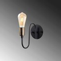 Aplica de perete, Fulgor, 942FLG1304, Metal, Negru/Maro antic
