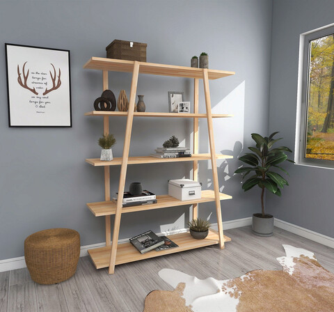Corp biblioteca, woodface, soft, 115x145x30 cm, lemn, natural