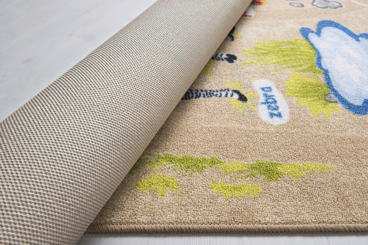 Covor, Safari, 133x190 cm, Poliamida, Bej / Verde / Gri / Alb / Maro