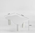 Masuta de cafea, Rotexa, Bloom, 110x40x70 cm, MDF , Alb