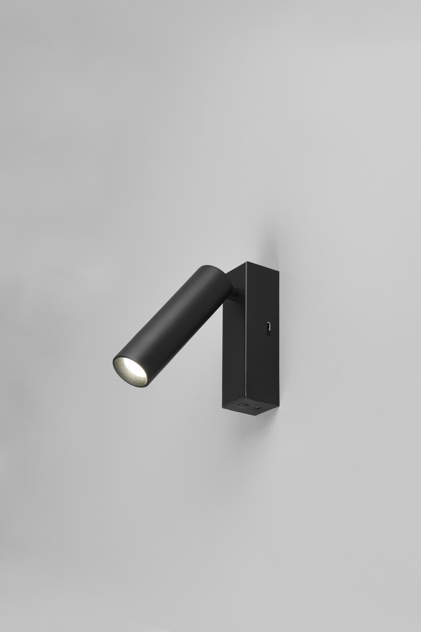 Aplica de perete Ambala, TRIO, 17x13x17.5 cm, 5.5W, 1x SMD, metal, negru mat - 1 | YEO