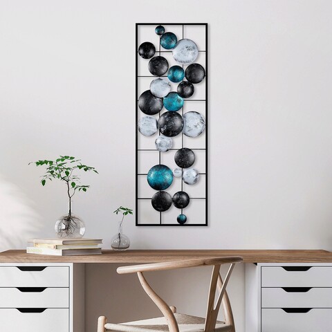 Decoratiune de perete, Camber, Metal, 90 x 32 x 4 cm, Multicolor