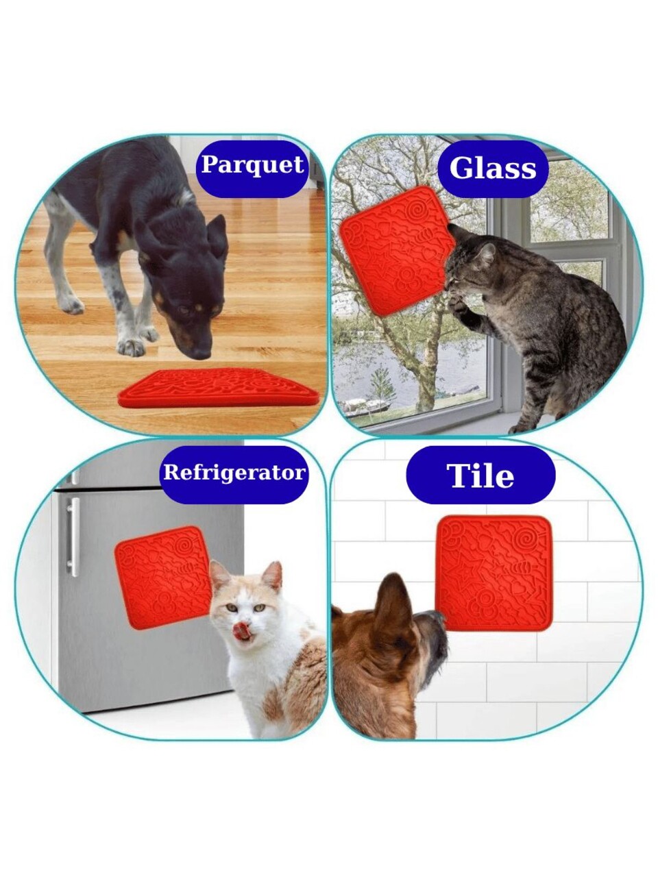 Covoraș pentru lingerea animalelor de companie, Paws &amp; Whiskers, Havmi 1001, 100% POLIURETAN TERMOPLASTIC, Portocaliu - view 3