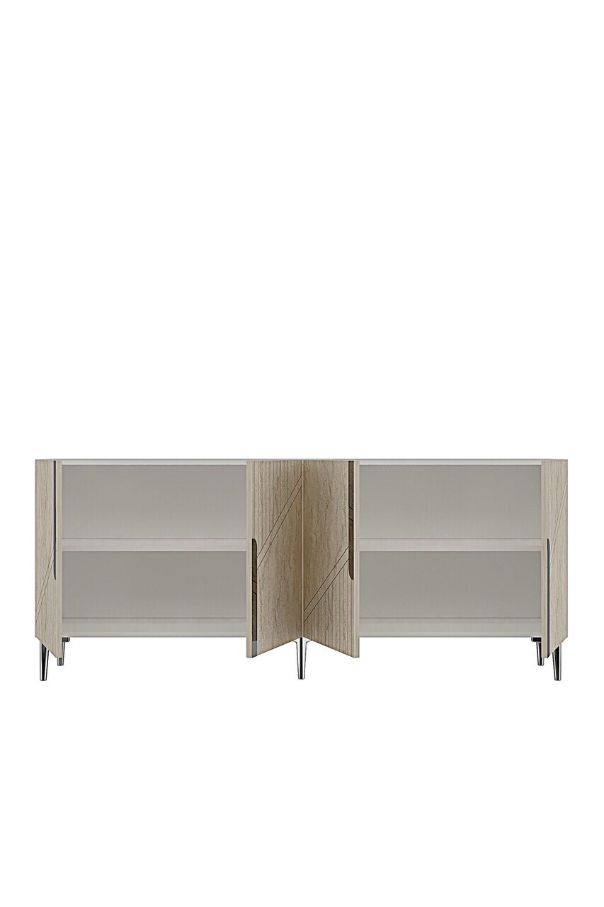 Consola, Hanah Home, Evva 150, 125x75x32 cm, Alb / Argintiu — imaginea 7