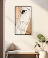 Decoratiune de perete Strip -B, Mauro Ferretti, 50x90 cm, fier/MDF, negru/maro