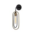 Aplica de perete, Cerco - 3151, Tatum, 14 x 17 x 45 cm, 1 x E27, 40W, negru/auriu
