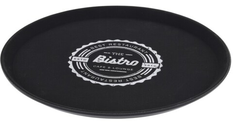 Tava pentru servire The Bistro, Ø35.5 cm, polipropilena, negru