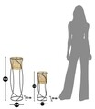 Set 2 suporturi ghiveci Curvy, Mauro Ferretti, Ø 23x76-20x51 cm, fier, auriu/negru