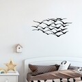 Decoratiune de perete, Herd Of Birds, Tanelorn, 120x55 cm, metal