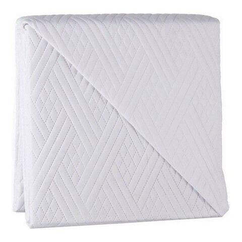 Cuvertura matlasata 2 fete Single, Gift Decor, 180 x 260 cm, poliester, alb